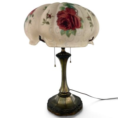 Pairpoint C3063 Rose Puffy Table Lamp