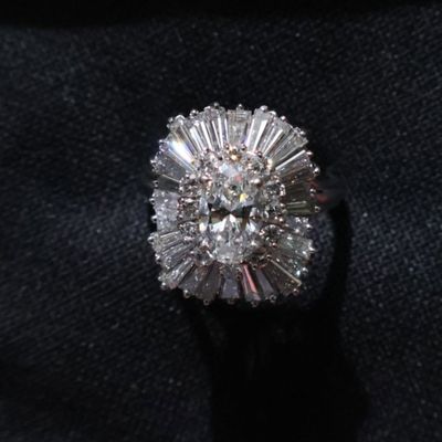 GIA Platinum 3.94 CTW Diamond Ring