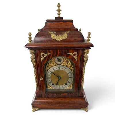 German Rosewood and Gilt Bronze Clock