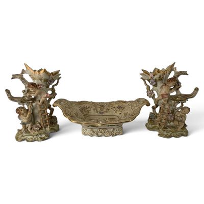 Ardalt Lenwile Cherub Porcelain Garniture