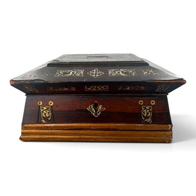 Sale Photo Thumbnail #165: Victorian Rosewood Mother-of-Pearl Workbox