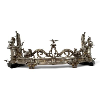 Continental Silvered-Bronze Figural Fender