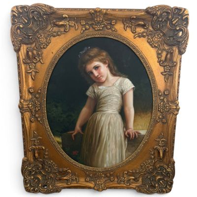 Sale Photo Thumbnail #130: 20th C. Portrait of a Young Girl