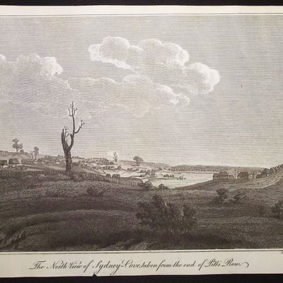 Collins - Australia (New Holland): The North  View of Sydney-Cove, taken from the end of Pitt's Row