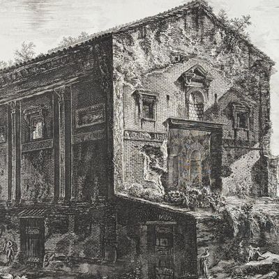Piranesi, Folio - View of the Temple of the Camenae… [Veduta del Tempio dell Camene..]