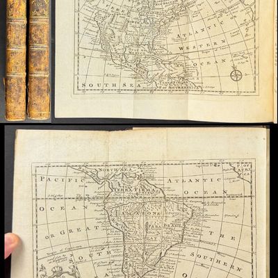 Burke's An Account of the European Settlements in America - Two Volumes with Two Engraved Maps