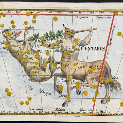 Thomas - Constellation or Celestial Chart of Lupus (Wolf) & Centarus (Centaur)