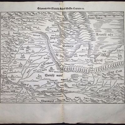 Munster, pub. 1574 - Map of the Balkans (Slovenia, Croatia, Bosnia)