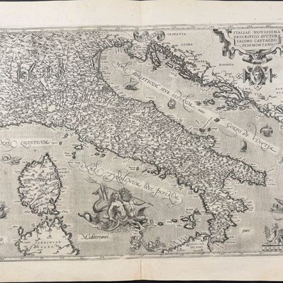 Ortelius, pub. 1587 - Map of Italy