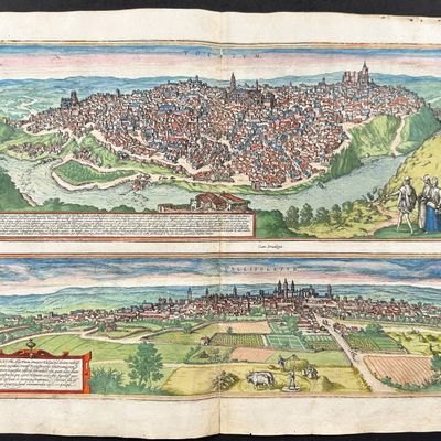 Braun & Hogenberg, pub. 1575 - Views of Spain: Toledo & Valladolid