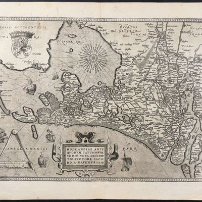 Ortelius, pub. 1587 - Map of Holland, Netherlands