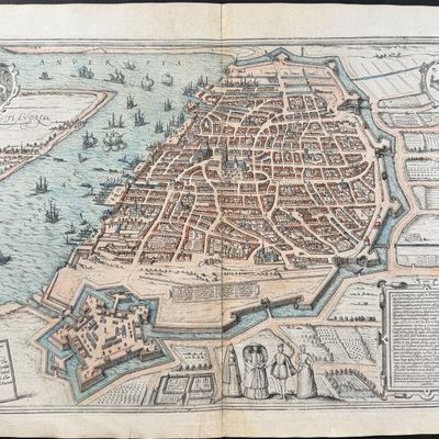 Braun & Hogenberg, pub. 1575 - View of Antwerp, Belgium