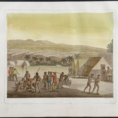 Ferrario, Hawaii - Village Scene in the Sandwich Islands