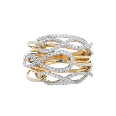 18K Yellow & White Gold Ring with 1.14 CTW in Diamonds
