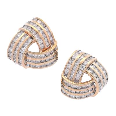 Sale Photo Thumbnail #268: 14kt yellow Gold Earrings with 1.80 Cts in Diamonds