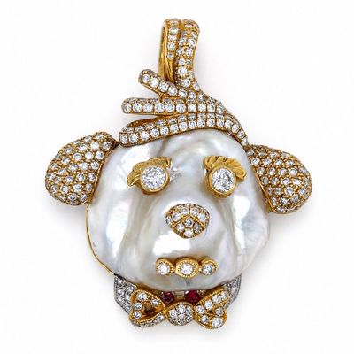 Sale Photo Thumbnail #303: 18K Yellow Gold South Sea Pearl Pendant with 3.00 CTW in Diamonds