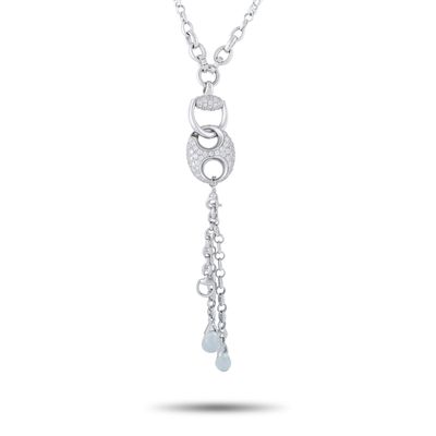 Sale Photo Thumbnail #234: Gucci Horsebit 18K White Gold 1.50ct Diamond Necklace