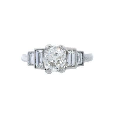 Sale Photo Thumbnail #187: Art Deco Platinum Ring with 1.84 CTW in Diamonds
