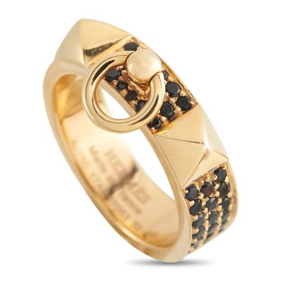 Sale Photo Thumbnail #243: Hermes Collier de Chien 18K Yellow Gold Spinel Ring