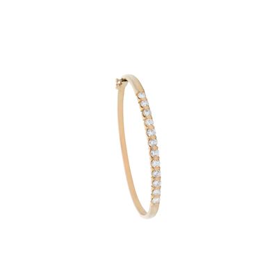 Sale Photo Thumbnail #138: 18K Yellow Gold Bangle Bracelet with 1.40 CTW in Diamonds