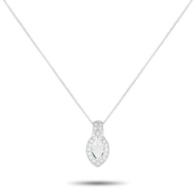 Sale Photo Thumbnail #282: Platinum 0.65ct Diamond Pendant Necklace