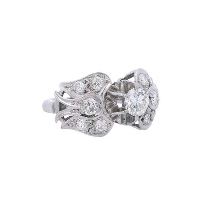 Sale Photo Thumbnail #407: Art Deco Platinum Ring with 1.00 Cts Diamonds