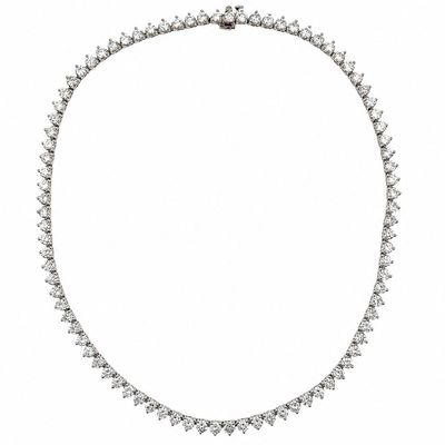 Sale Photo Thumbnail #325: 14K White Gold Tennis Necklace with 18.00 CTW in Diamonds