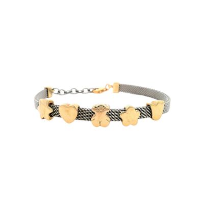 Sale Photo Thumbnail #140: TOUS 18kt yellow Gold and Silver Mesh Bracelet