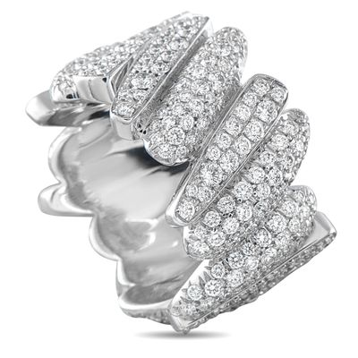 Sale Photo Thumbnail #231: Fred of Paris 18K White Gold 1.92ct Diamond Crossover Ring