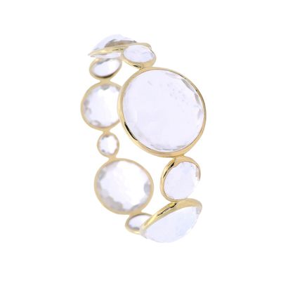 Sale Photo Thumbnail #128: Ippolita 18kt yellow Gold Bangle Bracelet with Rock Crystal