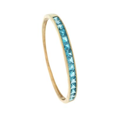 Sale Photo Thumbnail #134: 18K Yellow Gold Bangle Bracelet with 7.00 CTW in Blue Topaz