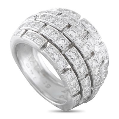 Sale Photo Thumbnail #201: Cartier Maillon Panthere 18K White Gold 1.50ct Diamond Ring