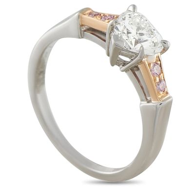 Sale Photo Thumbnail #241: Harry Winston Platinum and 18K Rose Gold 0.72ct Diamond Ring