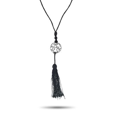 Sale Photo Thumbnail #366: Tous 18K White Gold 0.25ct Diamond Openwork Tassel Necklace
