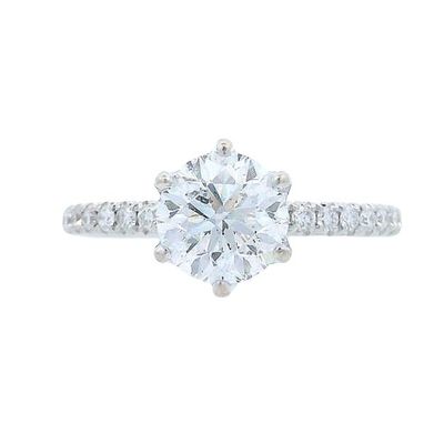 18K White Gold Ring with 1.12 CTW in Diamonds