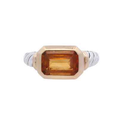 Sale Photo Thumbnail #181: David Yurman Novella 18kt yellow Gold & Sterling Silver Ring with Citrine
