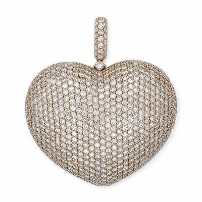 Sale Photo Thumbnail #329: 18K Yellow Gold Heart Pendant with 9.50 CTW in Diamonds