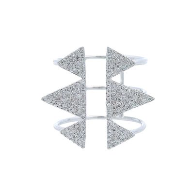 Modern Wide-Design 14K White Gold Ring with 0.50 CTW in Diamonds