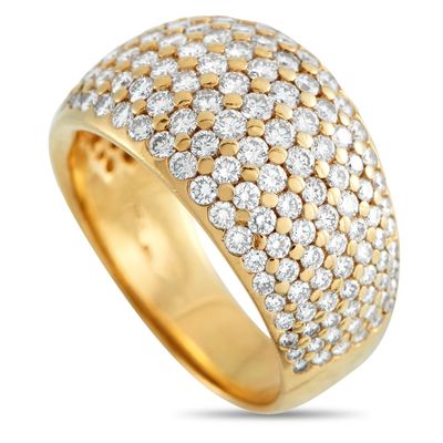 Sale Photo Thumbnail #332: 18K Yellow Gold 1.25ct Diamond Pave Dome Ring