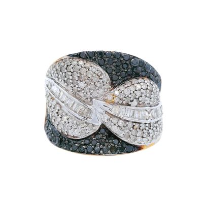 14K Yellow Gold Ring with 1.00 CTW in Diamonds & Black Diamonds