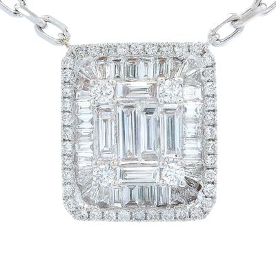 Sale Photo Thumbnail #137: 18K & 14K White Gold Pendant Necklace with 2.75 CTW in Diamonds