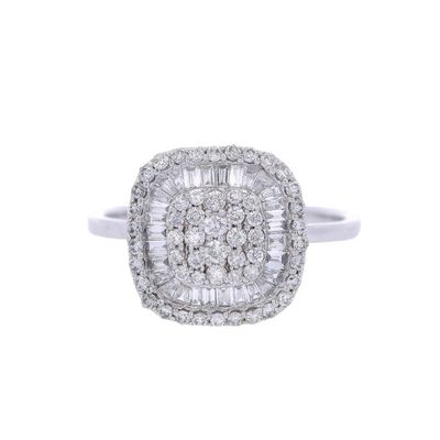 Sale Photo Thumbnail #108: 14kt white Gold Engagement ring with Diamonds