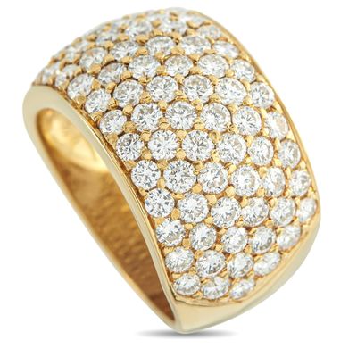 Sale Photo Thumbnail #298: 18K Yellow Gold 2.45ct Diamond Wide Band Ring