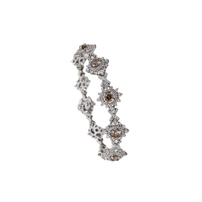 Sale Photo Thumbnail #261: 18K White Gold Bracelet with 10.30 CTW in Champagne & White Diamonds