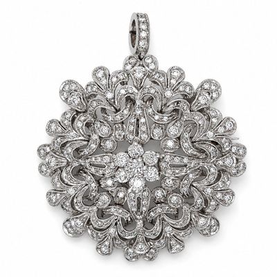 Sale Photo Thumbnail #292: 18K White Gold Pendant/Brooch with 4.00 CTW in Diamonds