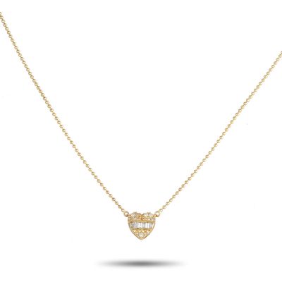 Sale Photo Thumbnail #335: 14K Yellow Gold 0.20ct Diamond Heart Necklace