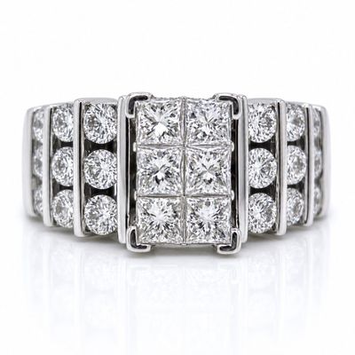 Sale Photo Thumbnail #346: 14K White Gold Ring with 2.90 CTW in Diamonds