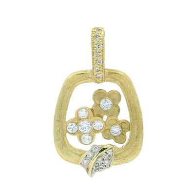Sale Photo Thumbnail #139: STAMBOLIAN 18K Yellow Gold Pendant with 1.00 CTW in Diamonds