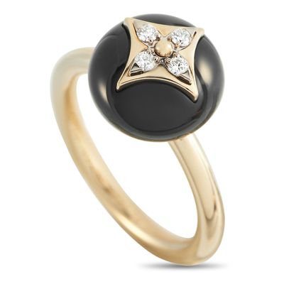 Sale Photo Thumbnail #249: Louis Vuitton 18K Yellow Gold Diamond Star Blossom Ring