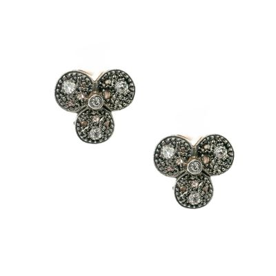 Sale Photo Thumbnail #441: Antique 18kt yellow Gold & Platinum Earrings with Diamonds